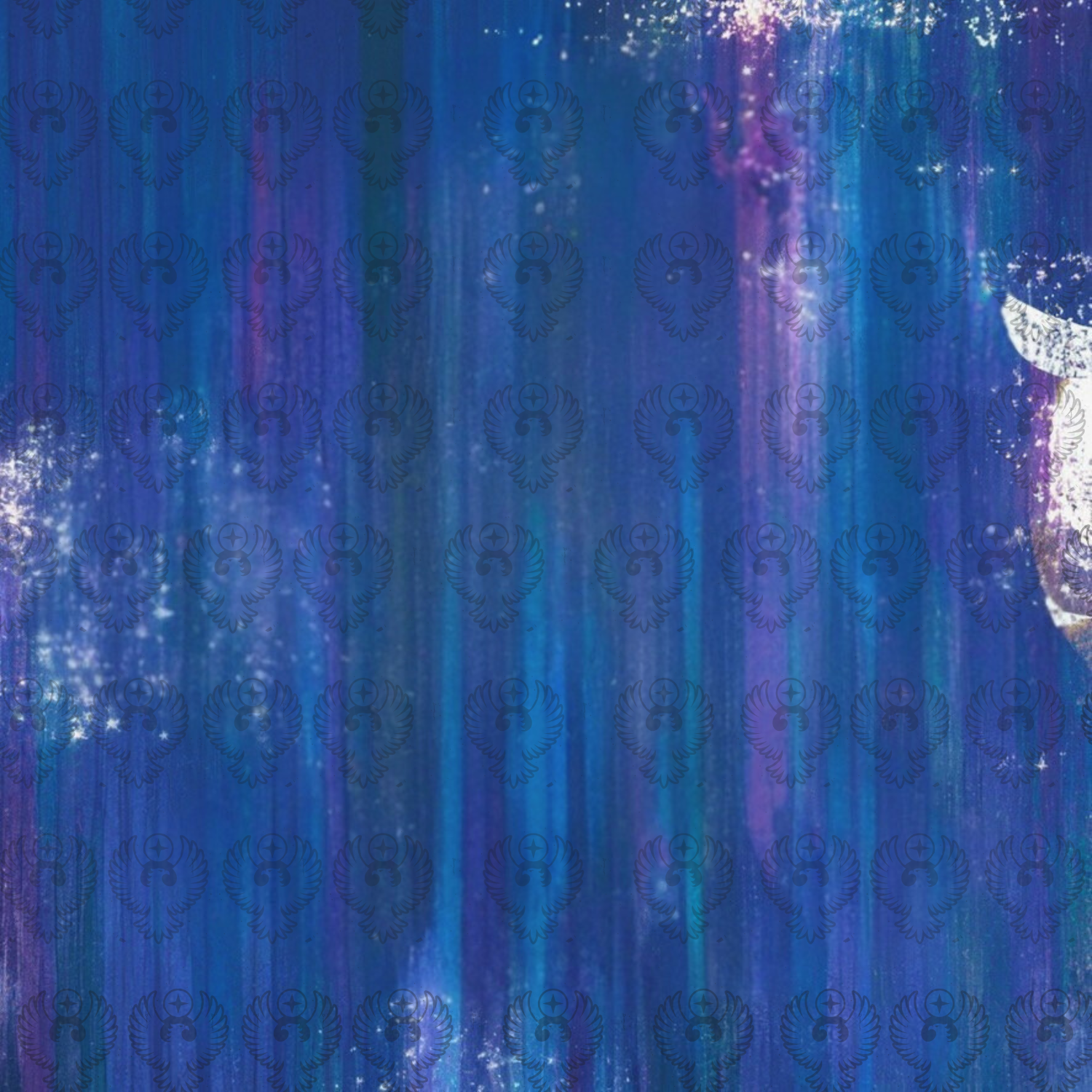 Painted blue backdrop, Corazón De Oro Apparel brand imagery